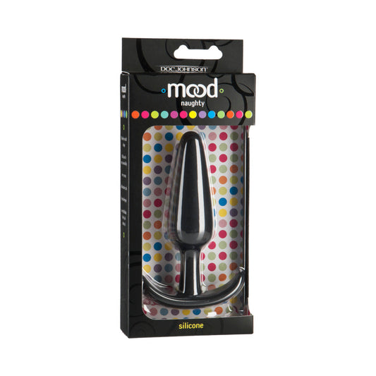 DOC JOHNSON - MOOD - NAUGHTY - LARGE BLACK SILICONE BUTT PLUG
