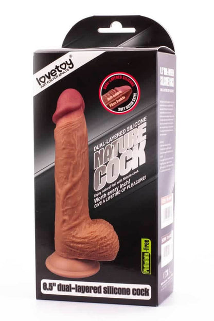 LOVETOY - 8.5 INCH DUAL-LAYERED SILICONE DILDO