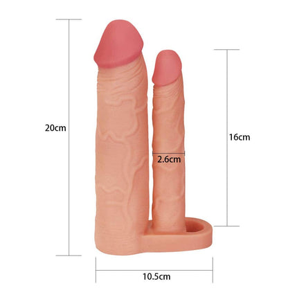 LOVETOY - ADD 2" DOUBLE PENIS SLEEVE