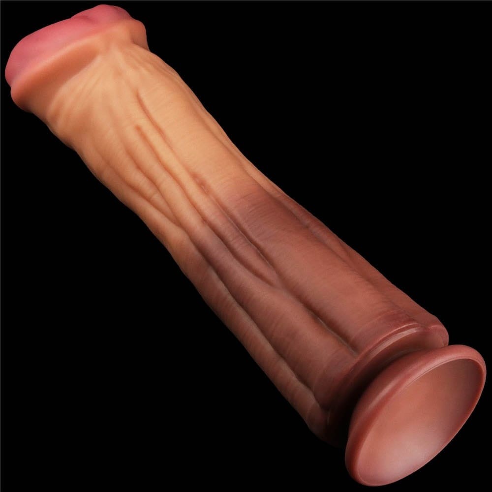 LOVETOY - 12'' DUAL LAYERED PLATINUM SILICONE COCK