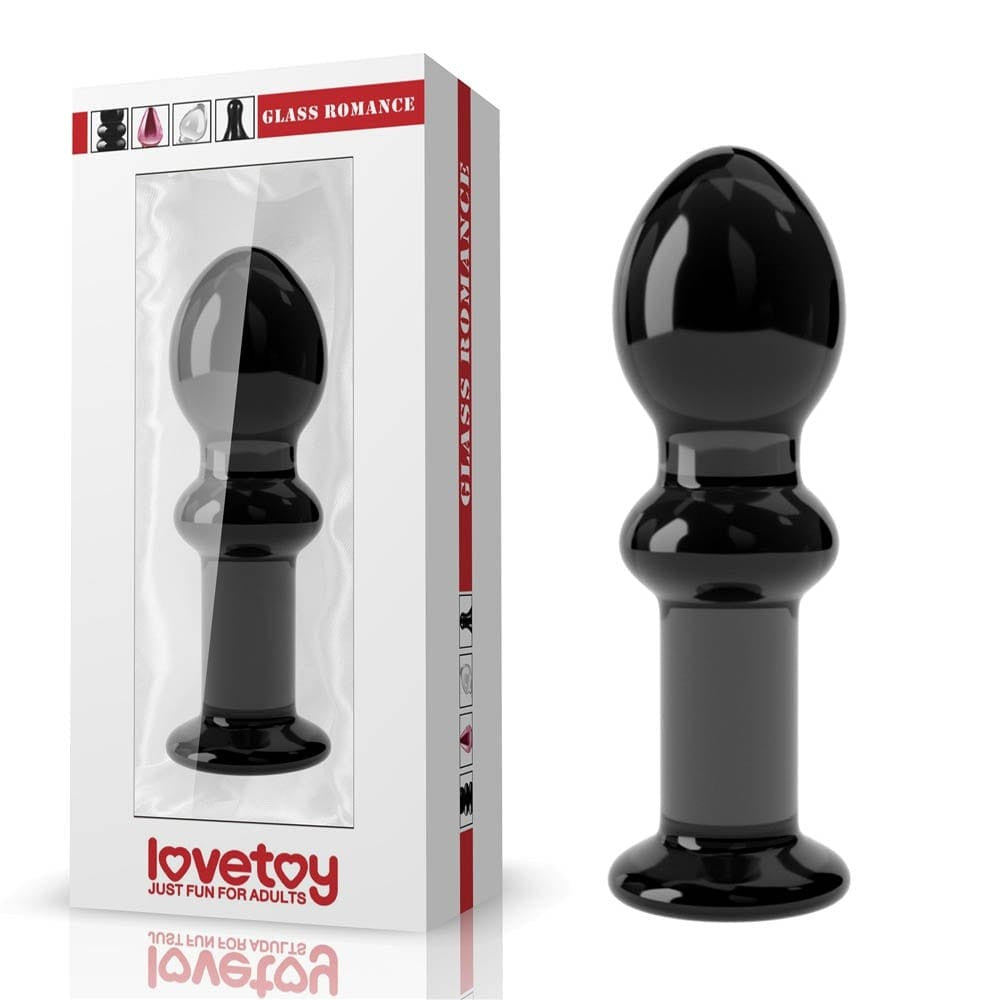 LOVETOY - 4.5" GLASS ROMANCE BLACK