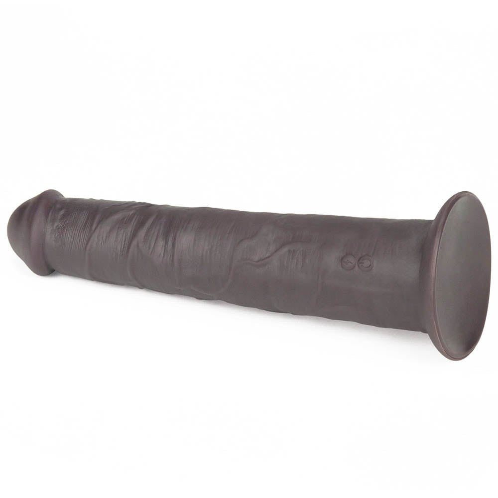 LOVETOY - 10'' DUAL LAYERED SILICONE ROTATOR BROWN
