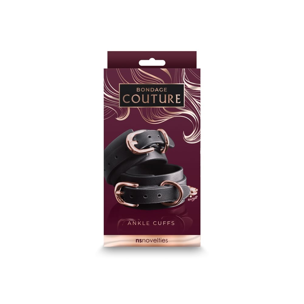 NS TOYS - BONDAGE COUTURE - ANKLE CUFFS - BLACK