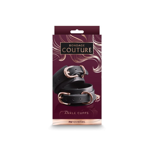 NS TOYS - BONDAGE COUTURE - ANKLE CUFFS - BLACK