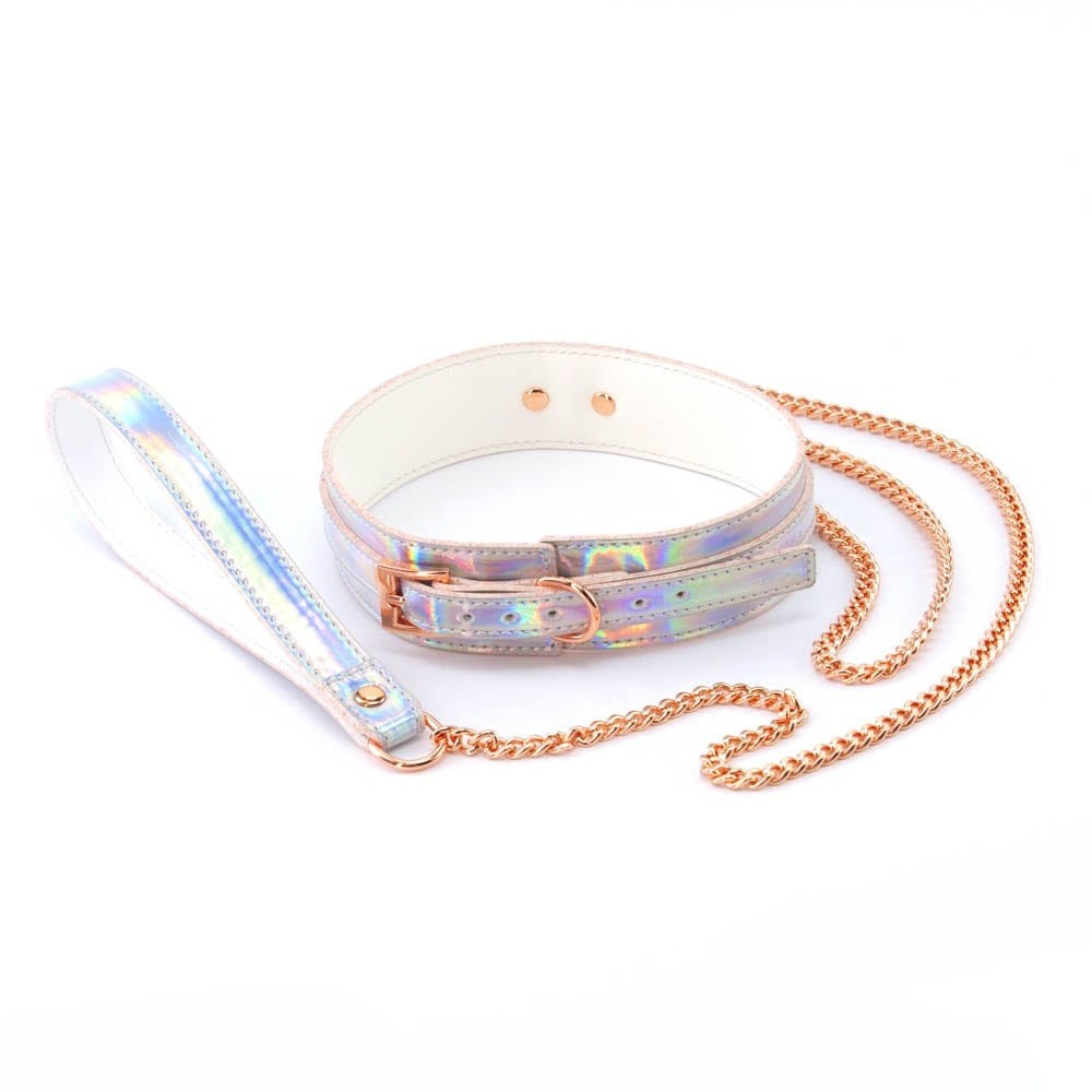 NS TOYS - COSMO BONDAGE -  COLLAR & LEASH - RAINBOW_B15O25_2