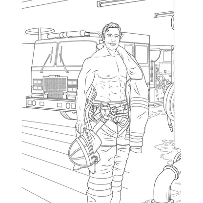 MEN IN UNIFORM COLORING BOOK