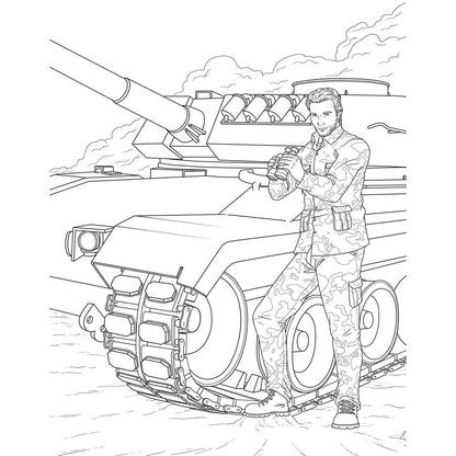 MEN IN UNIFORM COLORING BOOK