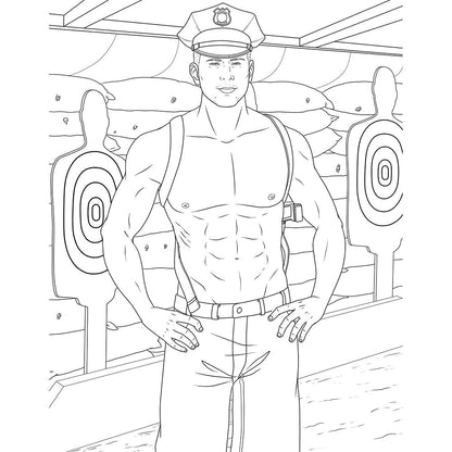 MEN IN UNIFORM COLORING BOOK