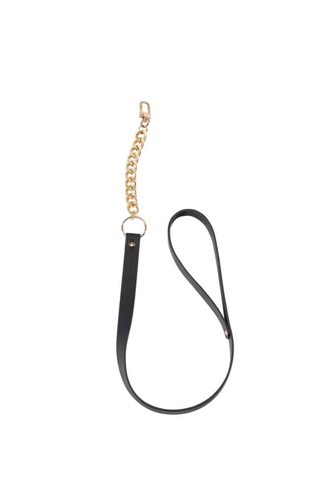 BIJOUX INDISCRETS - MAZE WIDE CHOKER WITH LEASH BLACK