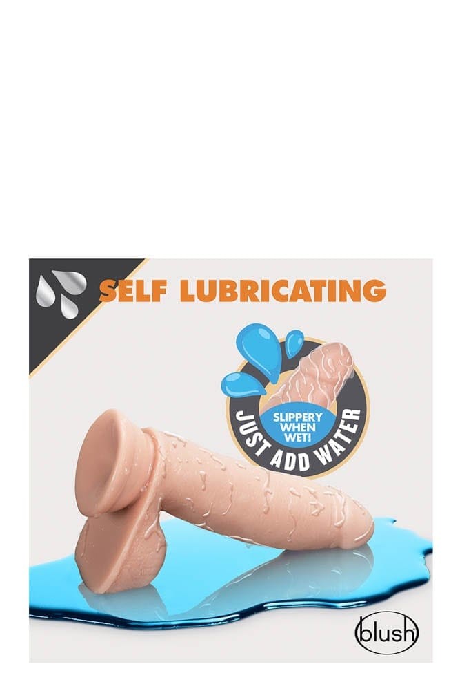 BLUSH - DR. SKIN 7INCH SELF LUBRICATING DILDO