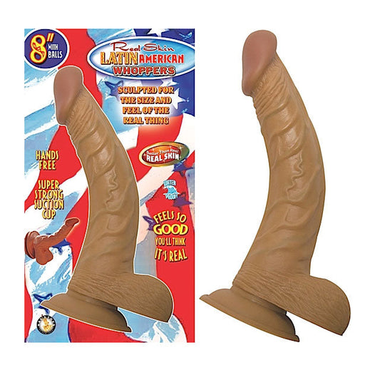 LATIN AMERICAN WHOPPERS 8IN. DONG WITH BALLS