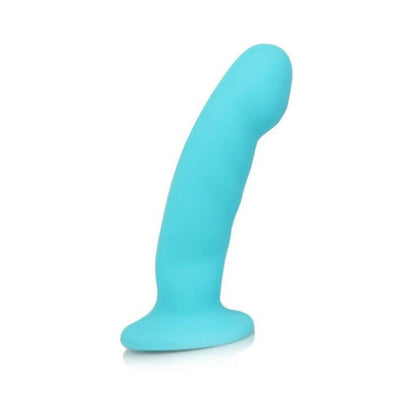 LUXE CICI 6.5 IN. CURVED SILICONE DILDO BLUE