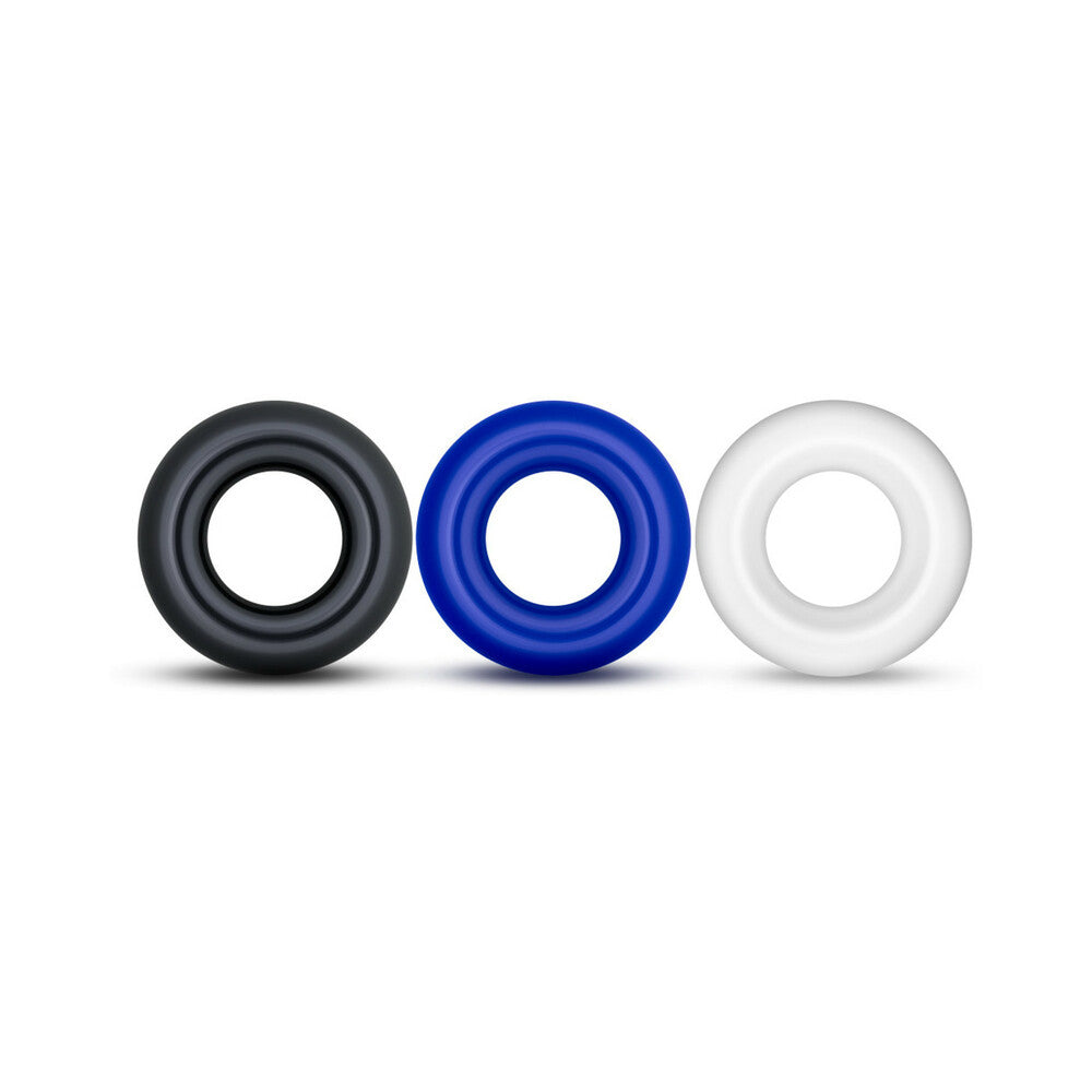 BLUSH - STAY HARD DONUT RINGS 3-PIECE COCKRING SET ASSORTED COLORS