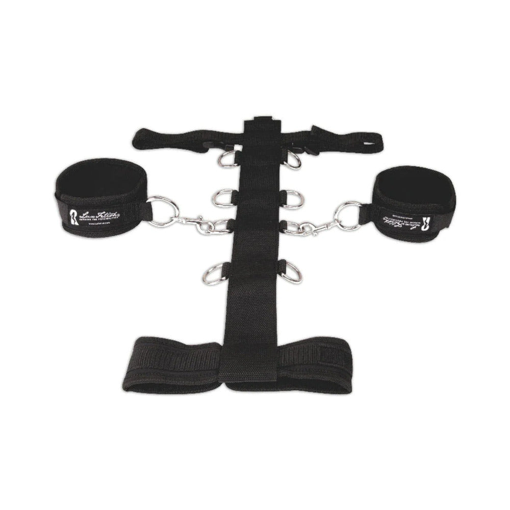 ANGUILA ELÉCTRICA - CONJUNTO DE ARNESES AJUSTABLES DE CUELLO Y MUÑECA DE 3 PIEZAS LUX FETISH NEGRO
