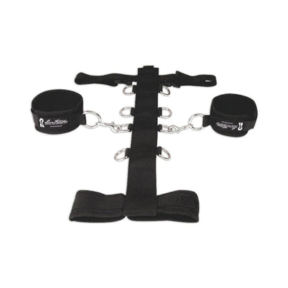 ANGUILA ELÉCTRICA - CONJUNTO DE ARNESES AJUSTABLES DE CUELLO Y MUÑECA DE 3 PIEZAS LUX FETISH NEGRO