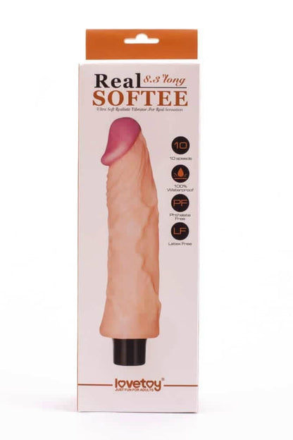 LOVETOY - 8.3" REAL SOFTEE VIBRATING DILDO  3