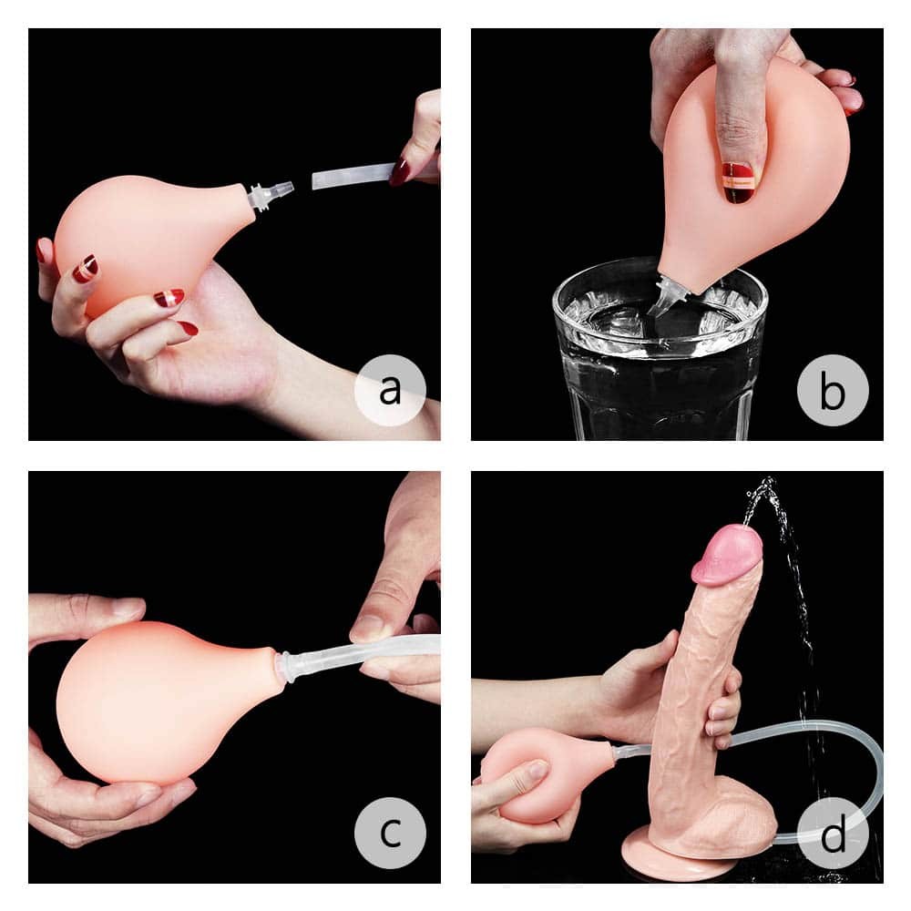 LOVETOY - 11'' SQUIRT EXTREME DILDO FLESH