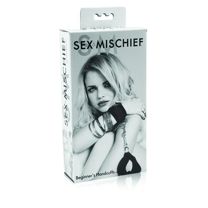 SPORTSHEETS SEX & MISCHIEF BEGINNER''S HANDCUFFS BLACK