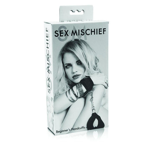 SPORTSHEETS SEX & MISCHIEF BEGINNER''S HANDCUFFS BLACK