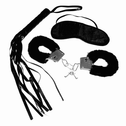 SPORTSHEETS - SEX & MISCHIEF 3-PIECE INTRO TO S&M KIT BLACK