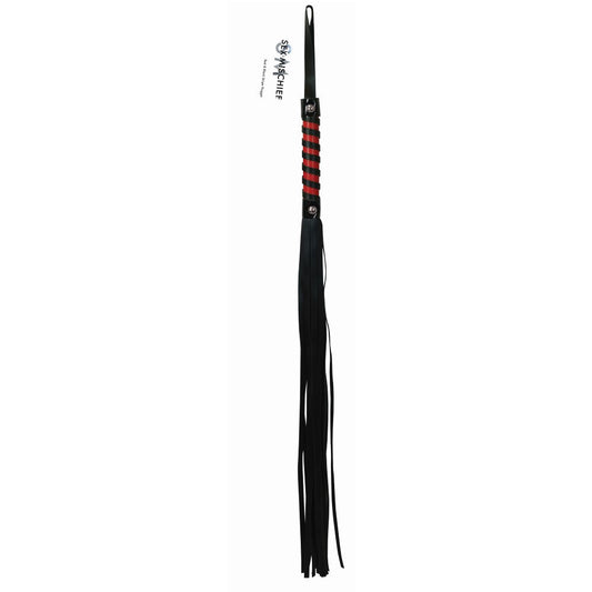 SPORTSHEETS - SEX & MISCHIEF RED & BLACK STRIPE FLOGGER