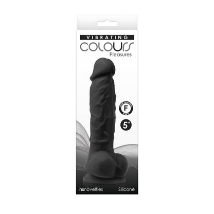 NS TOYS - COLOURS - PLEASURES - VIBRATING - 5" DILDO - BLACK