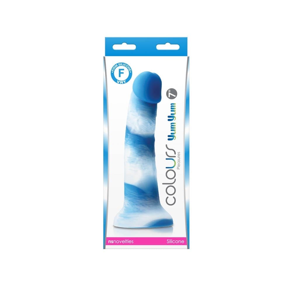 NS TOYS - COLOURS - PLEASURES - YUM YUM  7" DILDO - BLUE_B15O25_3