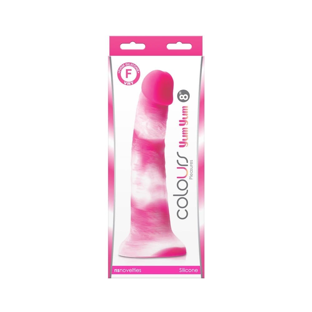 NS TOYS - COLOURS - PLEASURES - YUM YUM  8" DILDO - PINK_B0O25_3