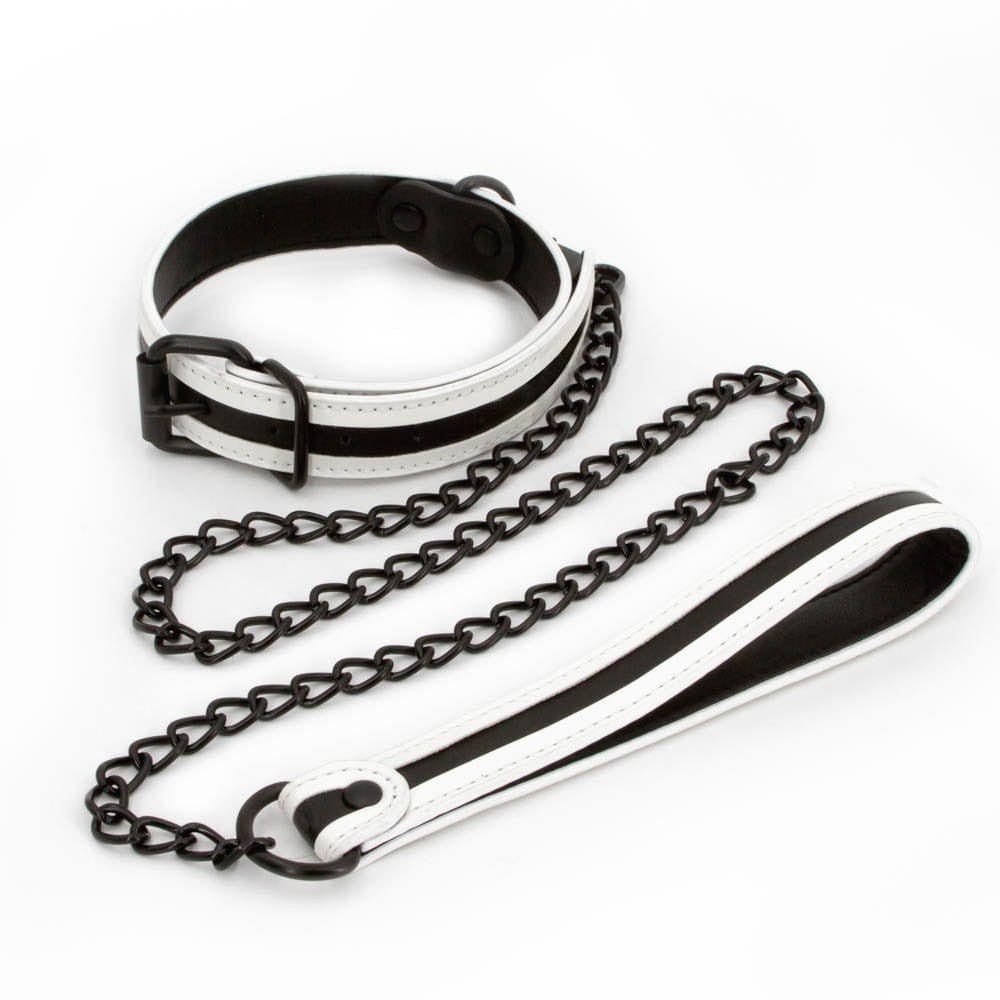 NS TOYS - GLO BONDAGE - COLLAR AND LEASH - GREEN_B0O25_2