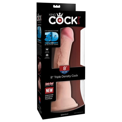 KING COCK - 3D TRIPLE DENSITY DILDO PLUS 8 FLESH