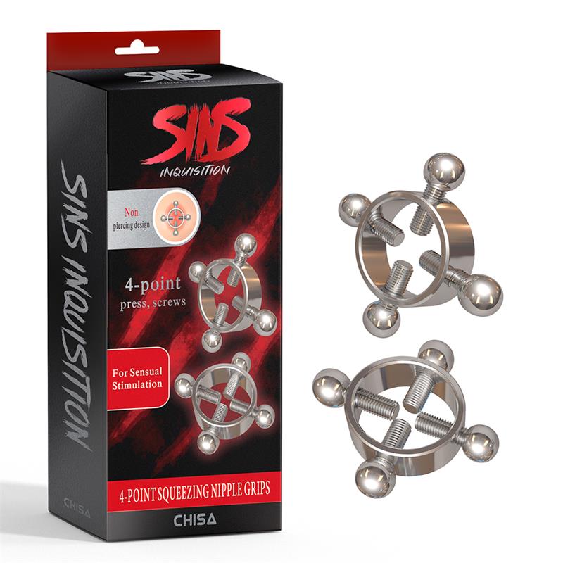 CHISA - 4 POINT SQUEEZING NIPPLE CLAMPS