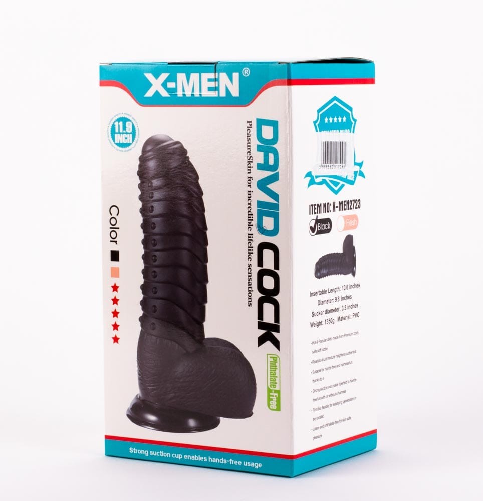 X-MEN - X-MEN DAVID'S 11.9" COCK BLACK