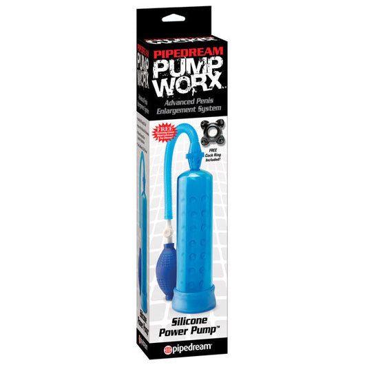 PUMP WORX SILICONE POWER PUMP BLUE