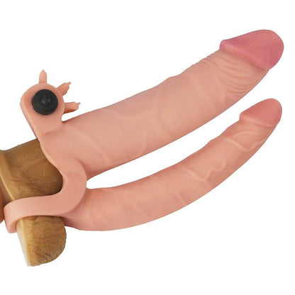 LOVETOY - ADD 1" VIBRATING DOUBLE PENIS SLEEVE