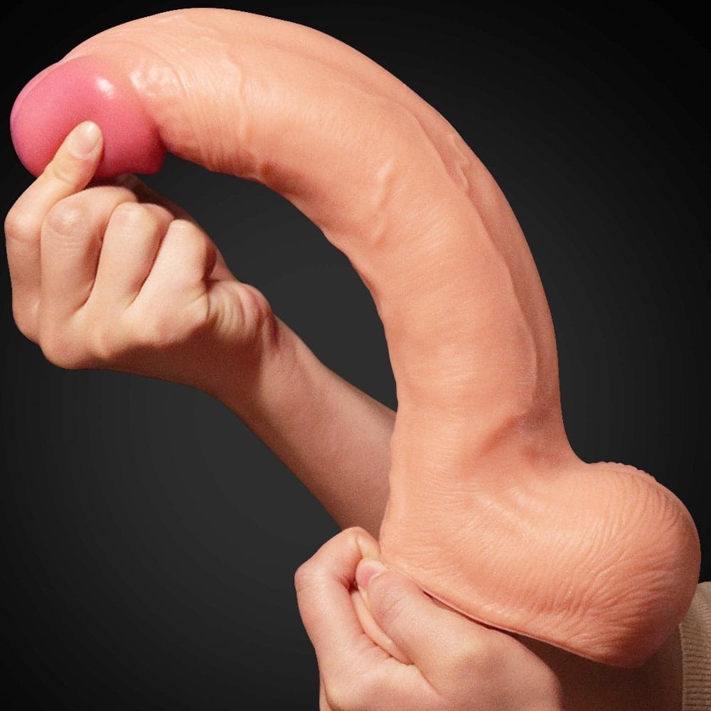 LOVETOY - 12" DUAL LAYERED PLATINUM SILICONE COCK 1