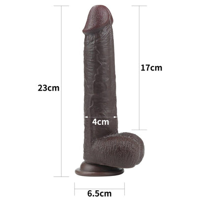 LOVETOY - 9'' SLIDING SKIN DUAL LAYER DONG BLACK
