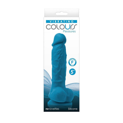 NS TOYS - COLOURS - PLEASURES - VIBRATING - 5" DILDO - BLUE