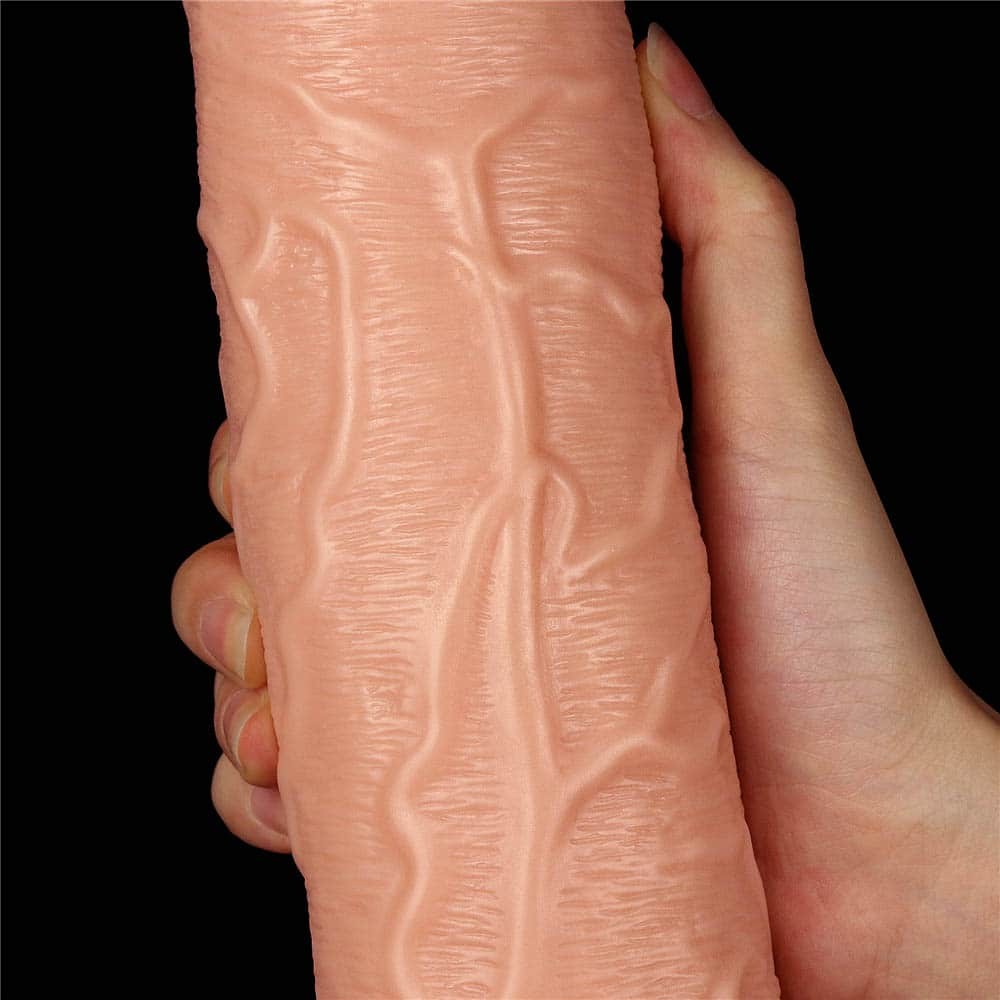 LOVETOY - 11'' REALISTIC LONG VIBRATING DILDO FLESH