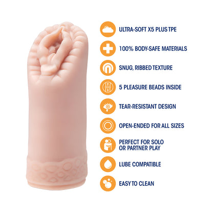 M FOR MEN SEXY SNATCH VAGINA STROKER BEIGE