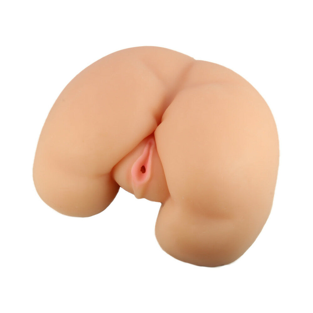 BLUSH - MASTURBADOR CON DOBLE ENTRADA VIBRATORIO REALISTA DE ASNO X5 BEIGE