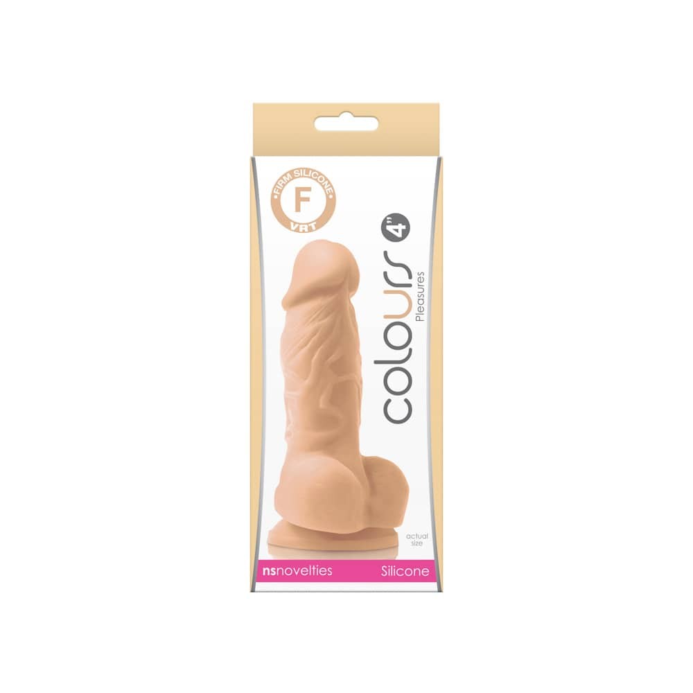 NS TOYS - COLOURS PLEASURES 4 INCH DILDO WHITE