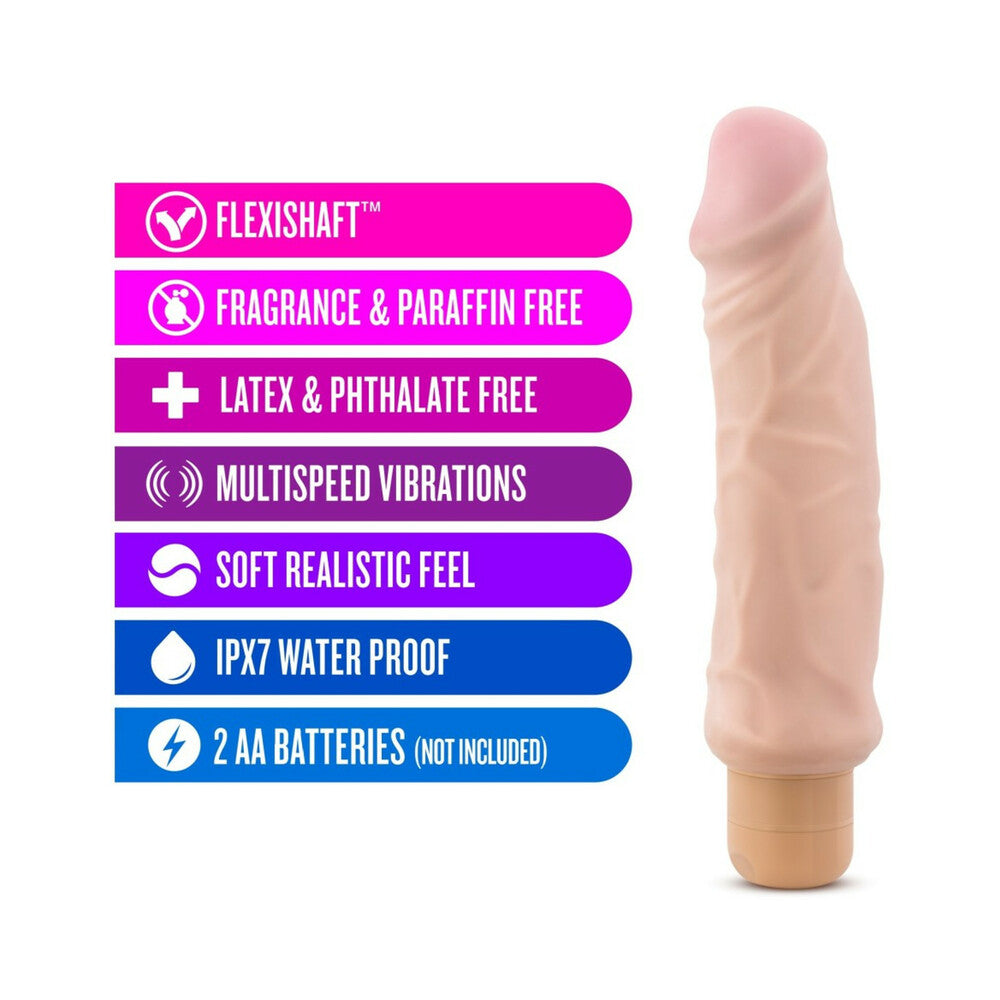 BLUSH - X5 HARD ON REALISTIC 9 IN. VIBRATING DILDO