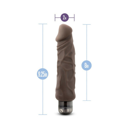 X5 PLUS HARD ON REALISTIC 9 IN. VIBRATING DILDO BROWN