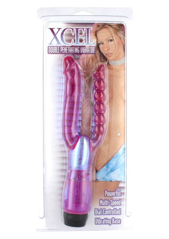 SEVEN CREATIONS - XCEL DOUBLE PENETRATING VIBRATOR PURPLE