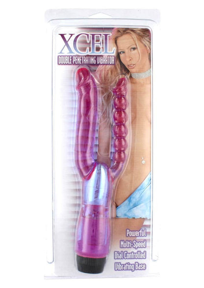 SEVEN CREATIONS - XCEL DOUBLE PENETRATING VIBRATOR PURPLE