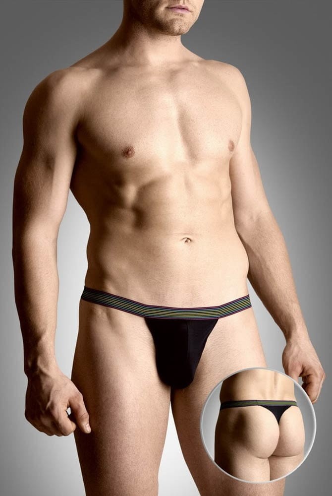 SOFTLINE - MENS THONGS 4496 - BLACK M/L