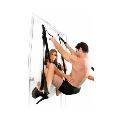 PIPEDREAM - FETISH FANTASY SERIES ADJUSTABLE DELUXE FANTASY DOOR SWING BLACK