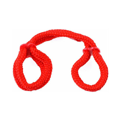 FETISH FANTASY SERIES SILK ROPE LOVE CUFFS RED