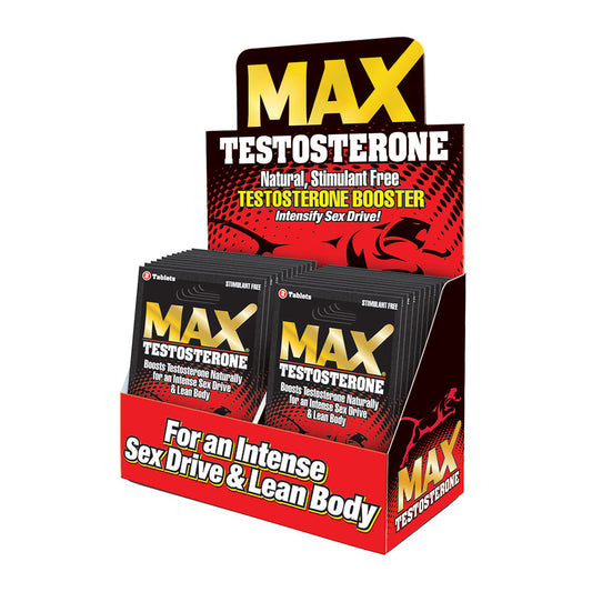 SWISS NAVY - MAXTESTOSTERONE BOOSTER PILLS 2-PACK 24-PIECE DISPLAY