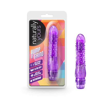 BLUSH - NATURALLY YOURS BUMP N'' GRIND TEXTURED SLIMLINE VIBRATOR PURPLE